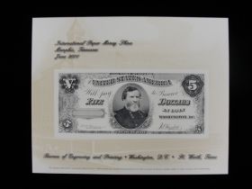 BEP Souvenir Card #B-252 2001 face 1890 $5 TN