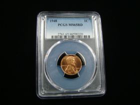 1948 Lincoln Cent PCGS Graded MS65RD #46590320