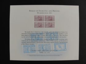 BEP Souvenir Card #B-17 1972 1953 3¢ LA Purchase stamp