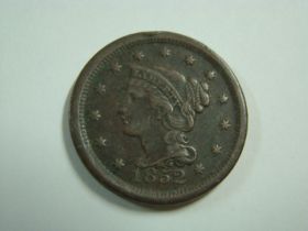 1852 Braided Hair Large Cent Fine 40922