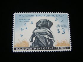 U.S. Scott #RW26 Mint Never Hinged Labrador Retriever & Mallard