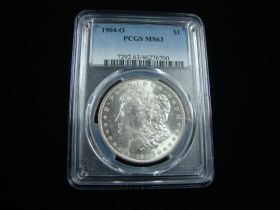 1904-O Morgan Silver Dollar PCGS Graded MS63 #46276700