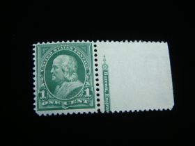 U.S. Scott #279 Imprint Margin Mint Never Hinged Franklin