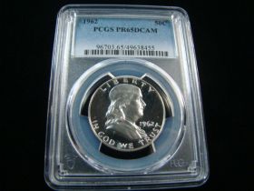 1962 Franklin Silver Half Dollar PCGS Graded PR65DCAM #49638455