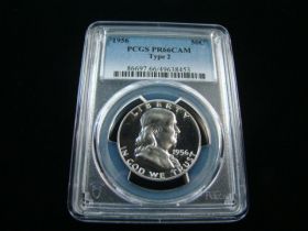 1956 Franklin Silver Half Dollar PCGS Graded PR66CAM Type 2 #49638453