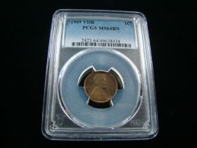 1909 VDB Lincoln Cent PCGS Graded MS64BN #49638434