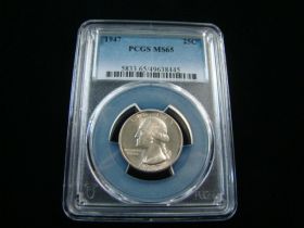 1947 Washington Silver Quarter PCGS Graded MS65 #49638445