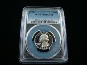 1964 Washington Silver Quarter PCGS Graded PR66CAM #49638450