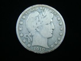 1910-S Barber Silver Half Dollar VG 50205