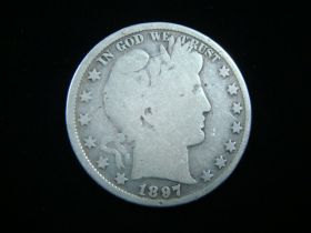 1897 Barber Silver Half Dollar Good 80205