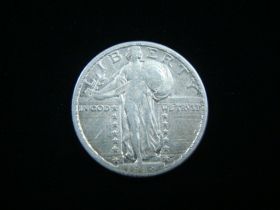 1918-D Standing Liberty Silver Quarter VF+ 140205