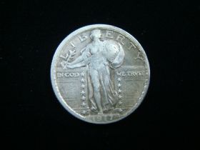 1917-S Standing Liberty Silver Quarter XF Scratches 170205