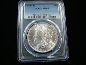 1884-O Morgan Silver Dollar PCGS Graded MS65 #49638466