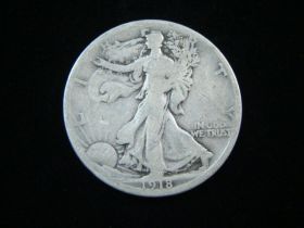 1918-S Walking Liberty Silver Half Dollar VG 41124