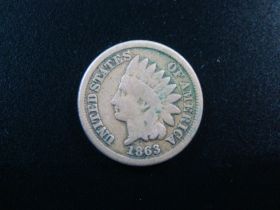 1863 Indian Head Cent VG 121124