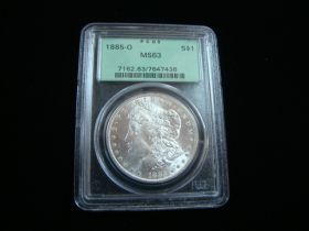 1885-O Morgan Silver Dollar PCGS Graded MS63 #7647436