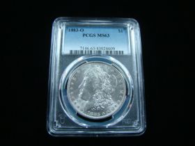 1883-O Morgan Silver Dollar PCGS Graded MS63 #43024609 Nice old coin.