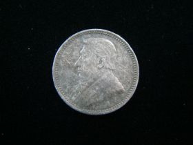 South Africa 1897 Silver 3 Pence Very Fine+ KM#3