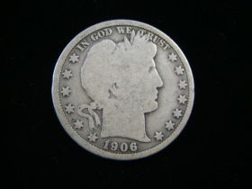 1906-O Barber Silver Half Dollar Good 31111