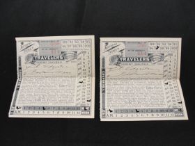 1897 Maine Central Railroad Pair Of "Travelers Insurance Co." Accident Tickets