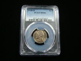 1948-D Jefferson Nickel PCGS Graded MS66 #43024655