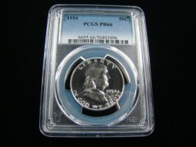 1954 Franklin Silver Half Dollar PCGS Graded PR66 #50403096