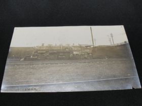 1908 Great Northern RR “Locomotive 1908” At Winlock WA Real Photo Postcard