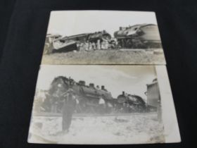 1909 Chicago & Eastern Illinois RR Train Wreck At Royal IL Real Photo Postcards