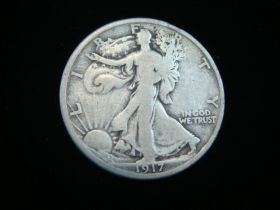 1917 Walking Liberty Silver Half Dollar VG 70215