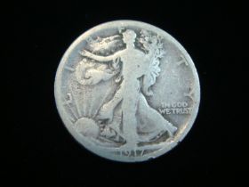 1917-D Reverse Walking Liberty Silver Half Dollar Good 80215