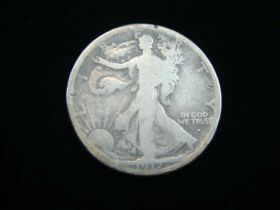 1917-S Obverse Walking Liberty Silver Half Dollar Good 90215