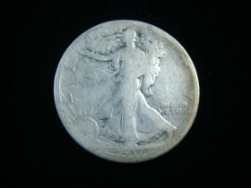 1917-S Reverse Walking Liberty Silver Half Dollar Good 100215