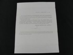 1842 Western Rail Road Corp Of MA Notice Of 15th & Last Assessment Printed Doc.