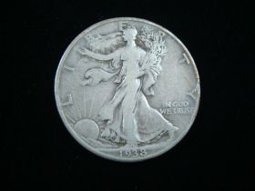 1938-D Walking Liberty Silver Half Dollar VF 130215