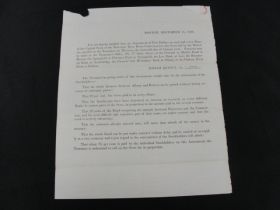 1836 Western Rail Road Corporation Of MA Notice Of Assessment Printed Document
