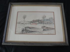 Early 20th Century Russian American Artist Zanwill D Klopper Watercolor Painting 