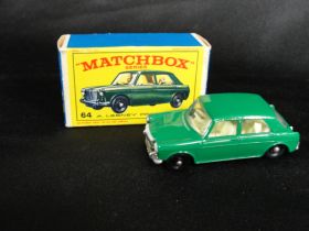 Vintage Lesney MG 1100 No. 64 Matchbox Car Mint in Box "Matchbox" Side Label