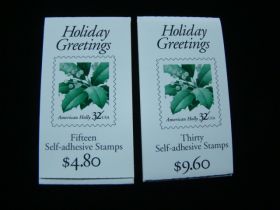 U.S. Scott #BK264-BK265 Complete Booklets Mint Never Hinged Holiday Greetings
