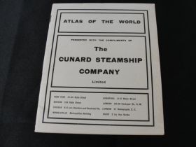 1911 The Cunard Steamship Company Atlas Of The World 38 Pages