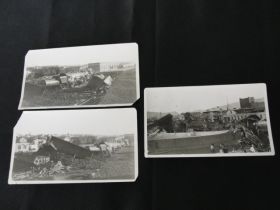 1923 Union Pacific Railroad Wreck Rawlins Wyoming 3 Original Photographs