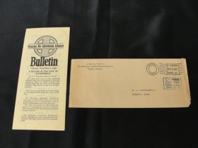 1925 Atchison, Topeka & Santa Fe Railway Co. Rare Meter Usage Cover & Bulletin