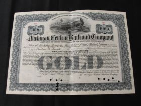1931 The Michigan Central RR Company 1st Mortgage $1000 Gold Bond Certificate