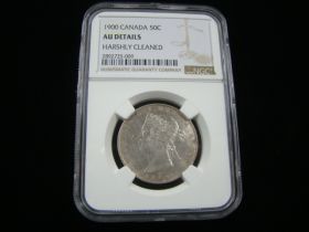 Canada 1900 Silver 50 Cents NGC AU Details Cleaned 2892725-009