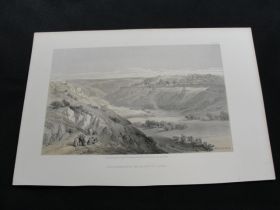 1855 Jerusalem From Mt Olive Color Tinted Lithograph Published by Day & Son