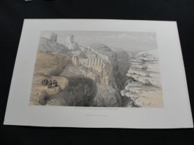 1855 Convent of St. Saba Color Tinted Lithograph Published by Day & Son