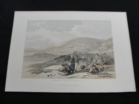 1855 Jacob's Well at Shechem Color Tinted Lithograph Published by Day & Son