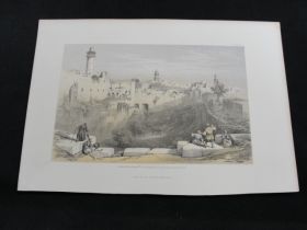 1855 The Pool of Bethesda Color Tinted Lithograph Published by Day & Son
