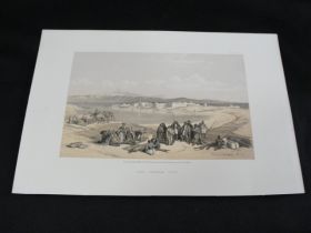 1856 Suez General View Color Tinted Lithograph Published by Day & Son