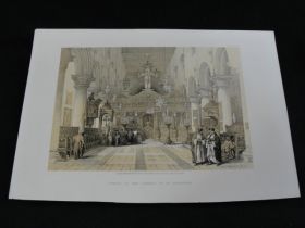 1856 Chapel of the Convent Color Tinted Lithograph Published By Day & Son