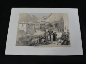 1856 Principal Court of the Convent Color Tinted Litho. Published by Day & Son